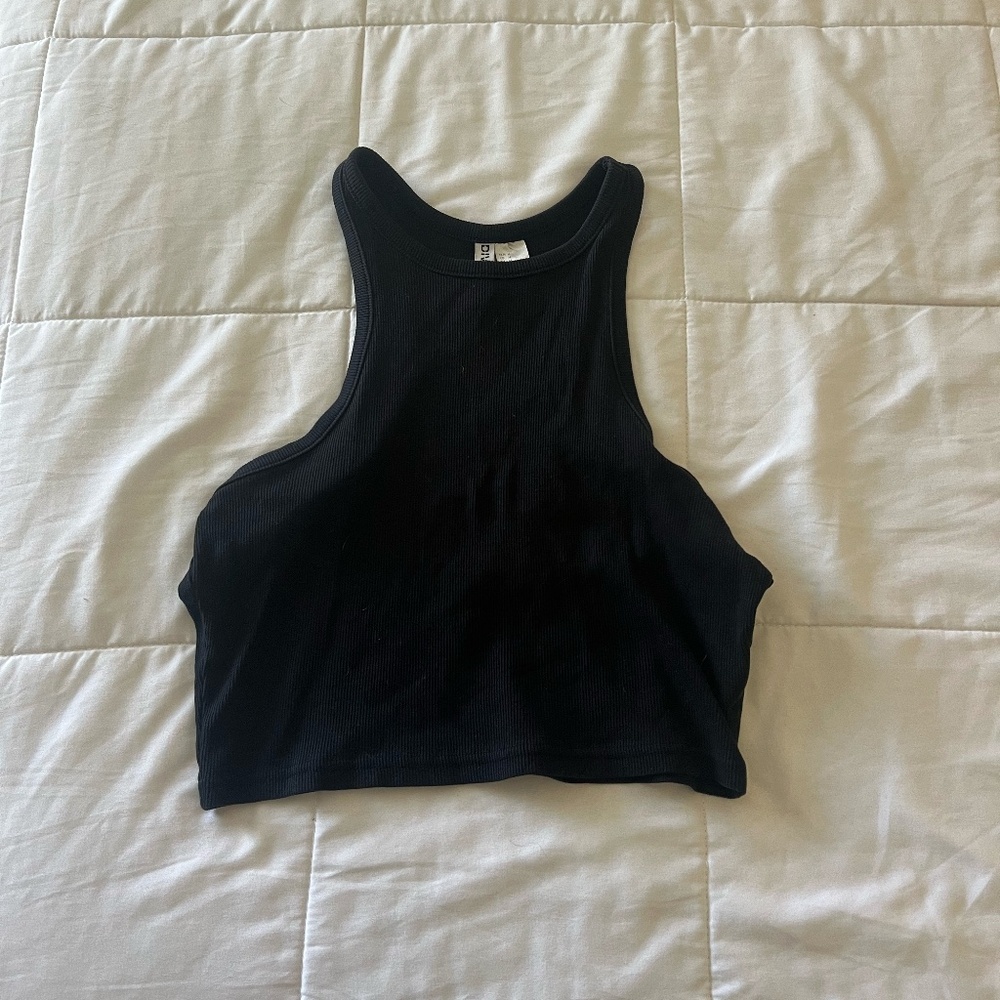 H&M Cropped Halter Tank Top